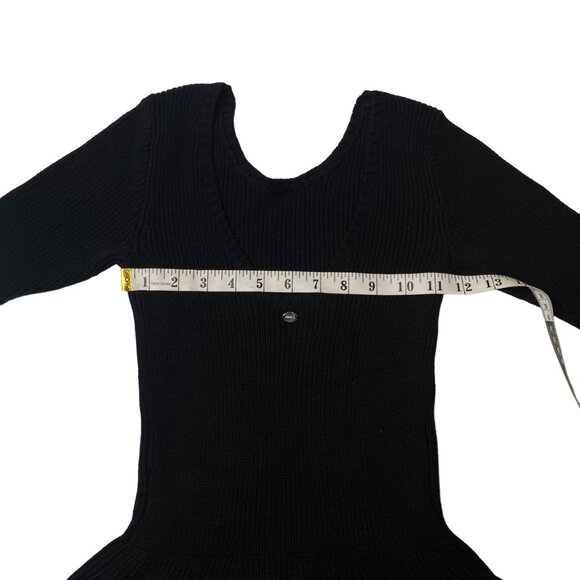 Guess Women's Black  Half Sleeve Peplum Top, size Extra Small - Picture 7 of 11